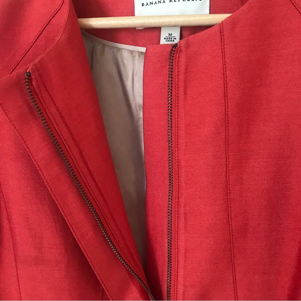Banana Republic Retro Orange Two Way Zipper Long Sleeve Jacket - Picture 3 of 12